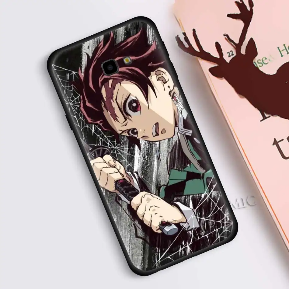 Чехол Kimetsu No Yaiba для samsung Galaxy J8 J6 J4 A6 A7 A8 A9 Plus M10 M20 M30 S M40 силиконовый черный фон