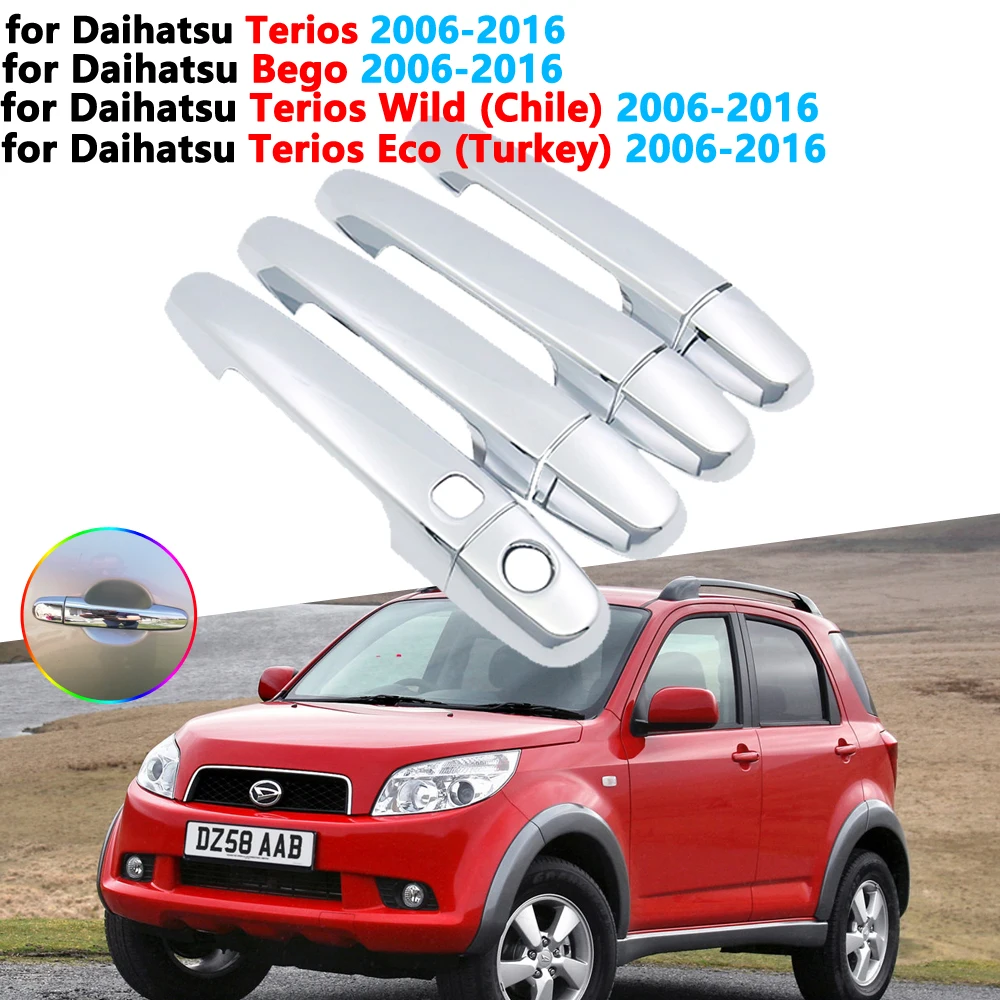Роскошный хромированный набор накладок на ручку для Daihatsu Terios Bego Eco Wild J200 F400 2006 ~ 2016