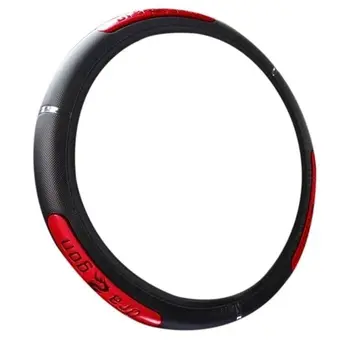 

Car Steering Wheel Covers PU Leather Elastic Dragon Design Anti-slip Protector