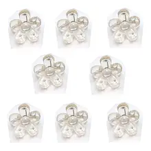 8 pçs compõem caranguejo estilo hairpin pequena trança ferramenta grampo de cabelo acrílico flor garra mini barrettes