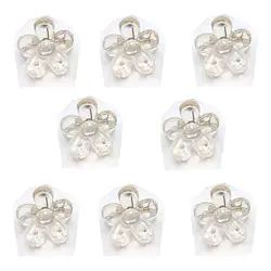 8PCS Make UP Crab Styling Hairpin Small Braiding Tool Hair Clip Acrylic Flower Claw Mini Barrettes