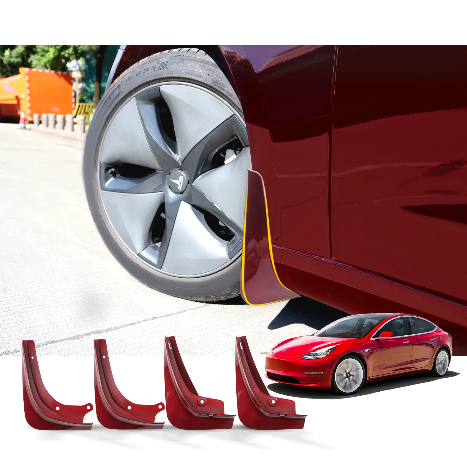 LFOTPP, Автомобильные Брызговики, крылья для Tesla, модель 3, переднее колесо, заднее крыло, брызговики, Защитные щитки, запчасти для крыла