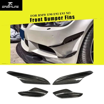 

Carbon Fiber Front Bumper Splitters For BMW E90 E92 E93 M3 2005 - 2012 Front Bumper Canards Fins 4PCS
