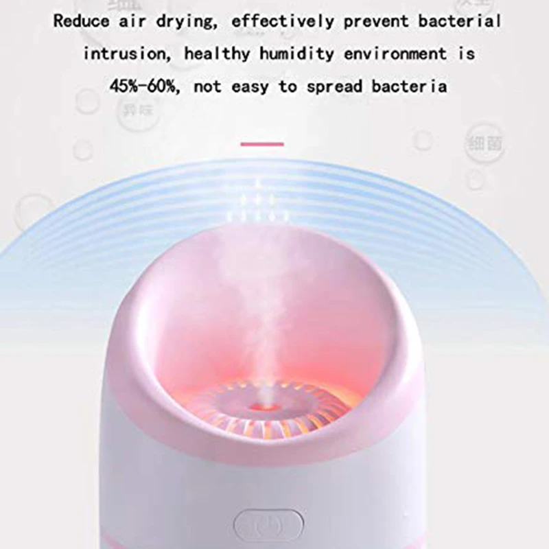 Humidifier Night Light Humidifier with Small Fan USB Mini Household Hydrating Humidifier Three in One