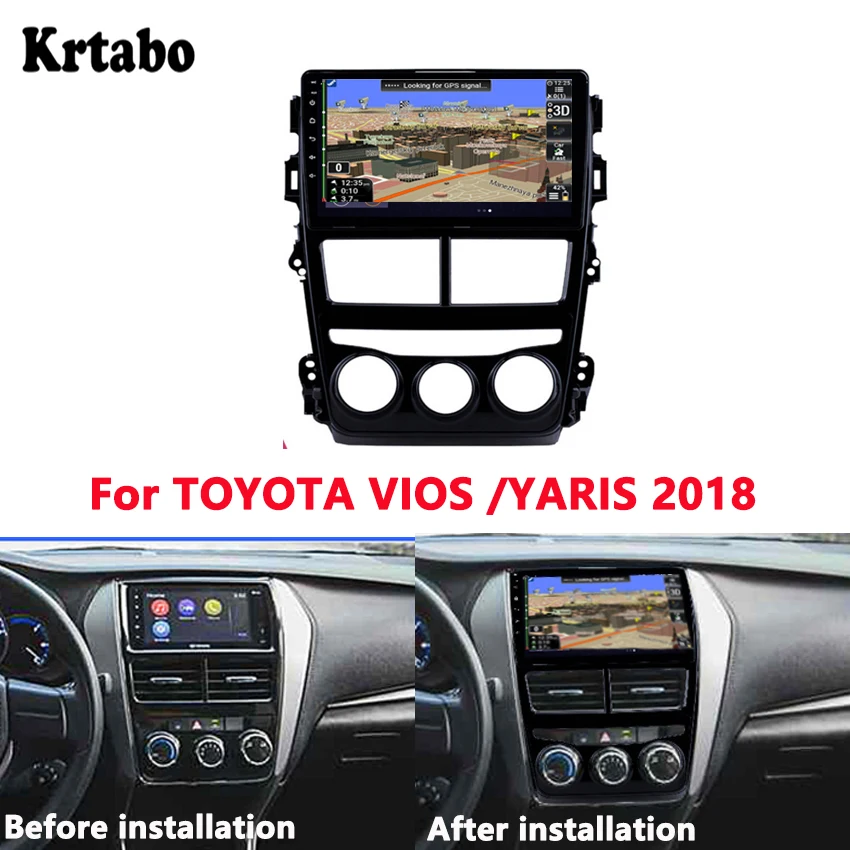 Автомобильный радиоприемник Android мультимедийный плеер 4G RAM для TOYOTA VIOS /YARIS 2018 GPS