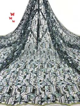 

Sophia-10.4303 fashionable sequins tulle embroidery french net lace fabric for party dress