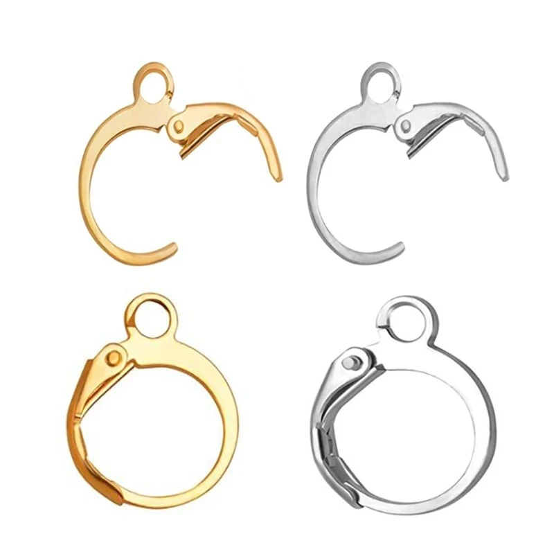 

20pcs/lot 12x15mm Gold Color Silver Color French Earring Hook Earwire Earrings Clasp Base Fitting DIY Jewelry Make Accessory