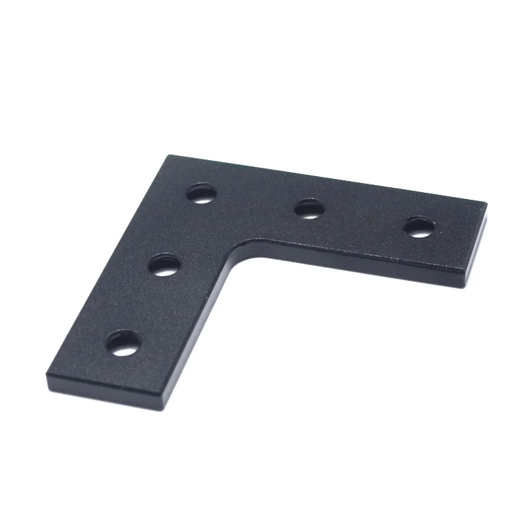 GIULY Black / Silver Anodized 5 Hole L Joining Plate for V-slot Aluminum Profile