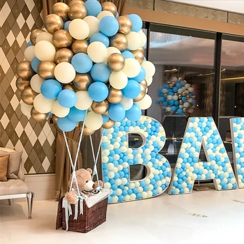 

160pcs Gold White Blue Latex Balloons Wedding Decorations Helium Globos Birthday Party Decorations Adult kid's Toy Wholesale