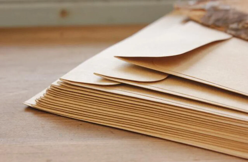100 шт./лот, винтажные пустые конверты из крафт-бумаги в подарок конверты на день рождения свадьбу