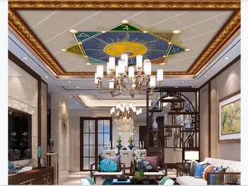 

Custom photo Wallpaper 3D Ceiling Wallpaper Nordic geometric creative pattern zenith mural Living room bedroom background wall