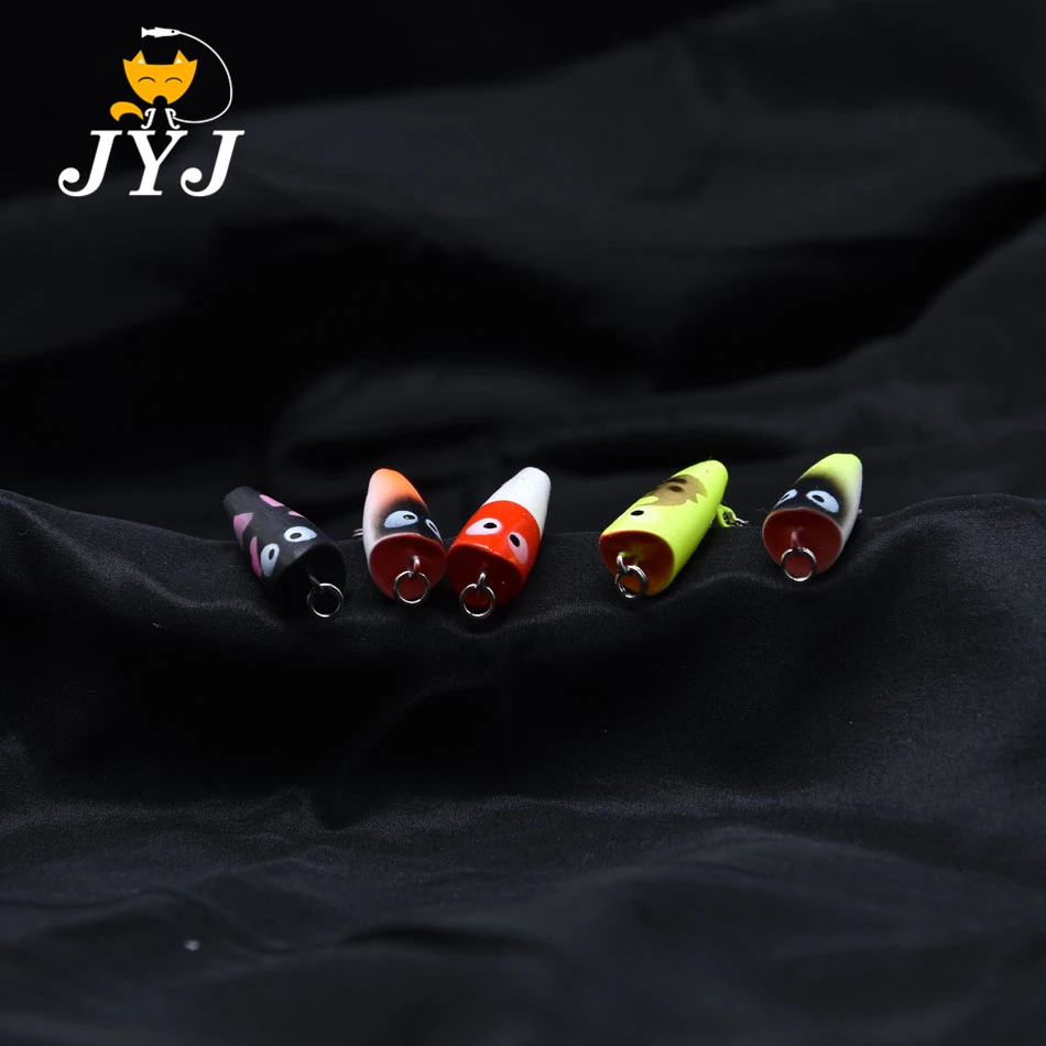 2.7cm 1.5g 5pcs high quality super small lure fishing popper lure baits surface popper float mini popper lure