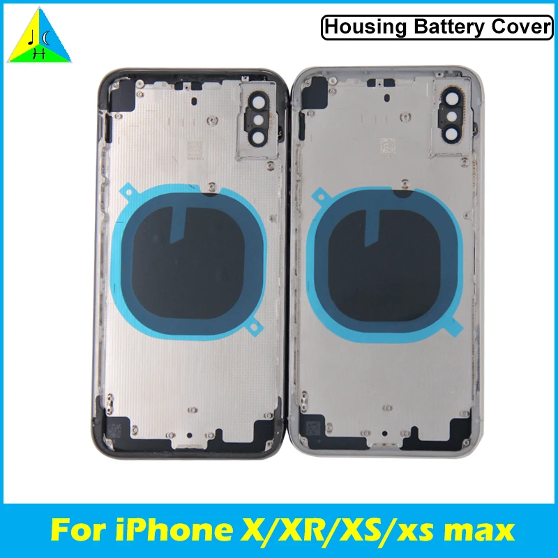 

Replacement Parts for iPhone X Battery Cover Rear Housing Case Middle Frame Chassis and Back Glass Cover for iPhone X XR XS MAX