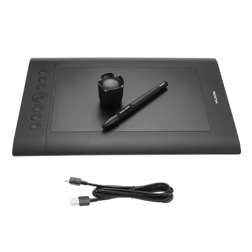 

Huion H610 PRO V2 Digital Graphic Tablets Artist Designer Drawing Tablet Tilt Function Battery-Free Pen Tablets for Win and Mac