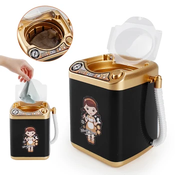 

Multifunction Gold Blender Washing Machine Kids Washing Machine Toy Beauty Sponge Brushes Makeup Brush Cleaning Electric Washer-