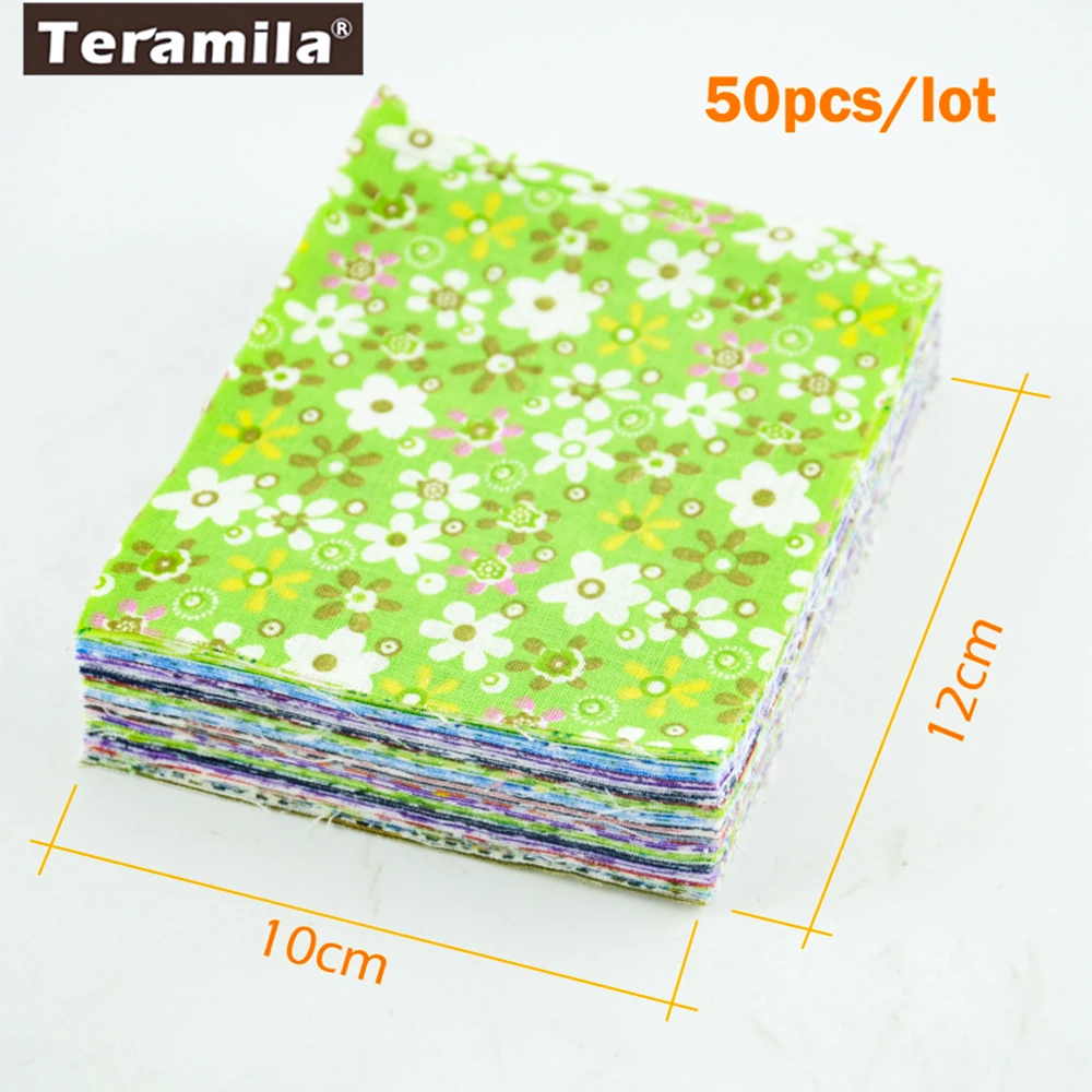 Teramila Cotton Fabric Charm Packs 50 Pieces 10cmx12cm Stash Patchwork Quilting Tilda No Repeat Design Tissue Fat Quarter cotton craft fabric cotton fabric craft fabric fabric material