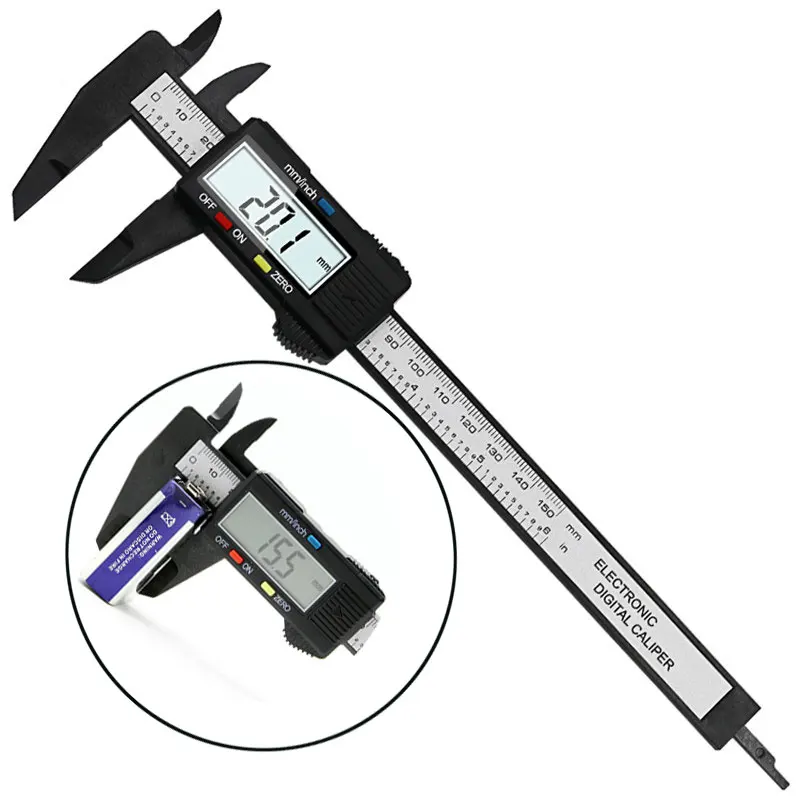 

150mm Electronic Digital Caliper Measuring Calibre Digital Vernier Caliper Gauge Micrometer Depth Gauge Measuring Tool
