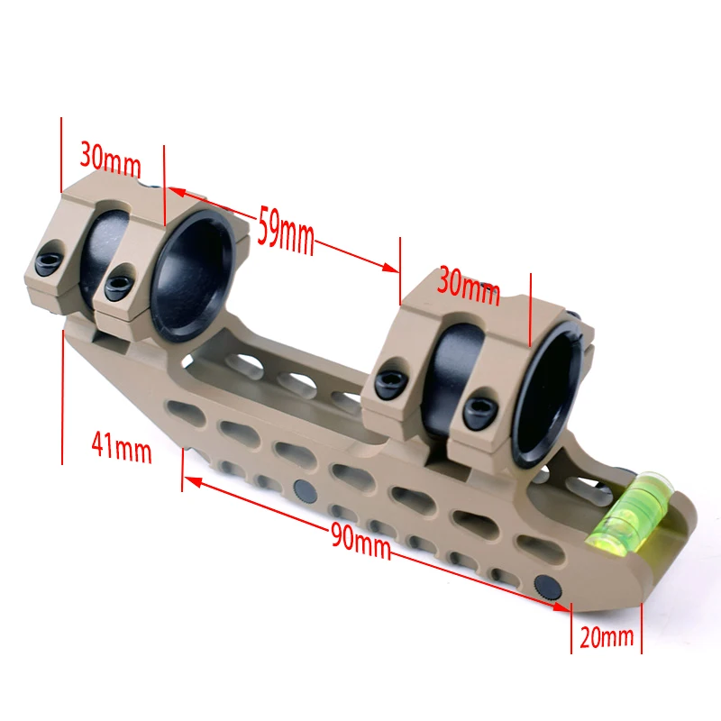 Tactical Rifle scope Bubble Level 25.4/30mm Offset Rings 20mm Picatinny Weaver Rail Mount Bidirectional - Цвет: 2