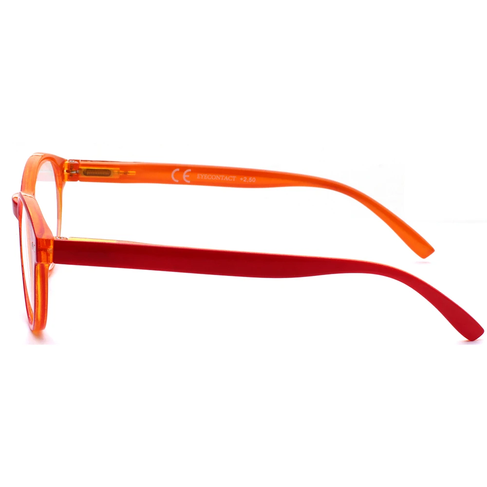 Henotin Fashion Red Frame Reading Glasses Spring Hinge Men and Women HD Reader Diopter +1.0+2.0+3.0+4.0+5.0+6.0