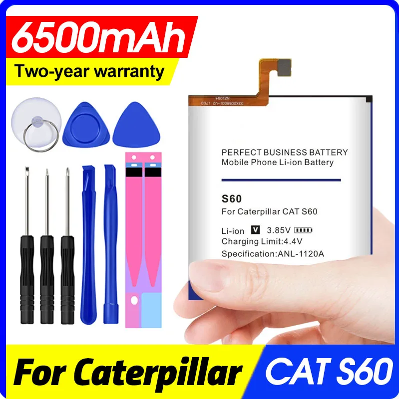 6500Mah Per Caterpillar Cat S60 App-12F-F57571-Cgx-111 Batteria + Strumento