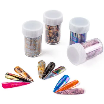 

1Box 4*100cm Nail Foils Marble Series Pink Blue Foils Paper Nail Art Transfer Sticker Slide Nail Art Decal Nails Accessories