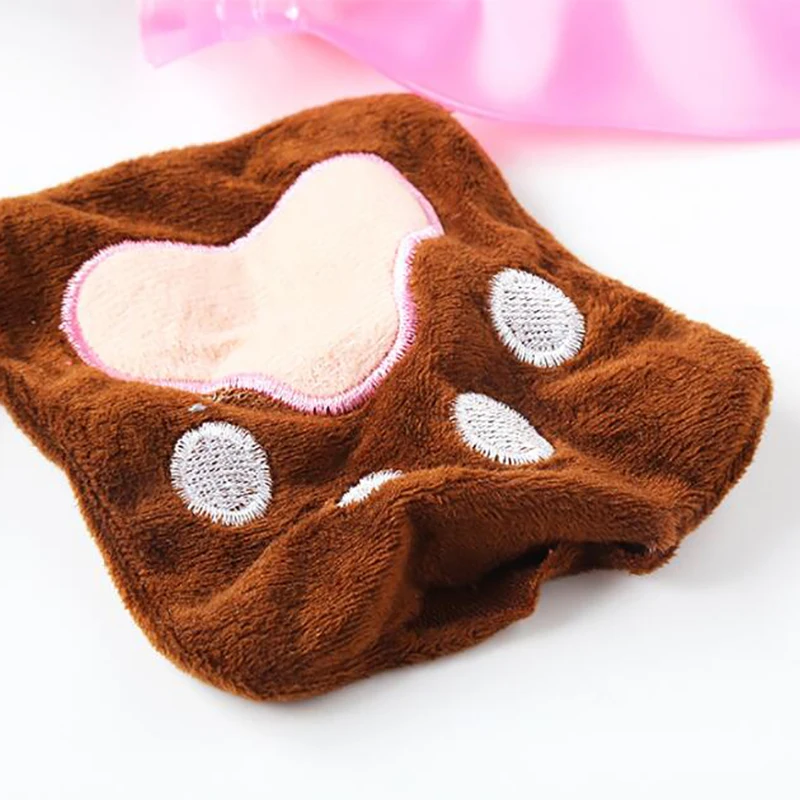 1 pcs Plush Cartoon Thick Hot Water Bottle Bag Warm Relaxing Heat Cold Therapy Portable Hand Warmer Water Injection Storage Bag