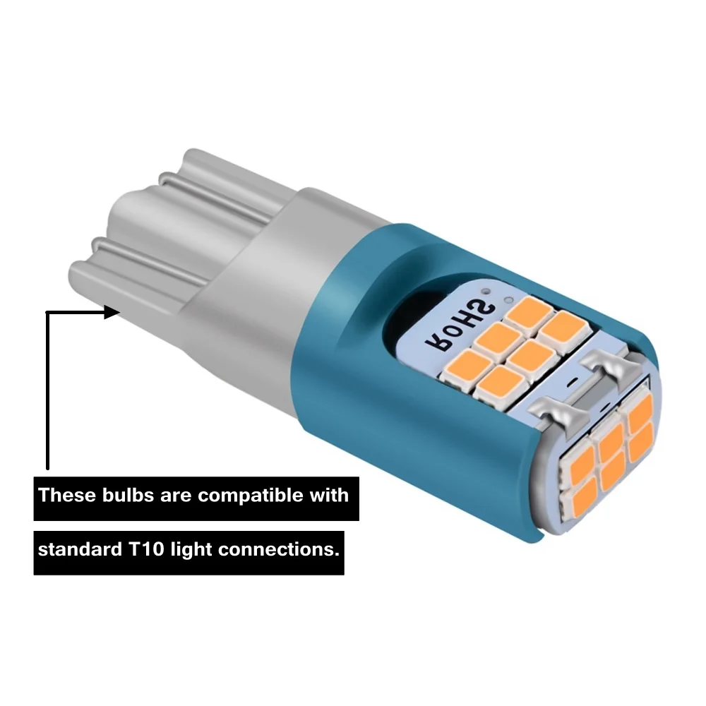 ǰ  Ʈ LED ڵ   2 , T10 W5W WY5W, ڵ   ̵ , ׸,    12V