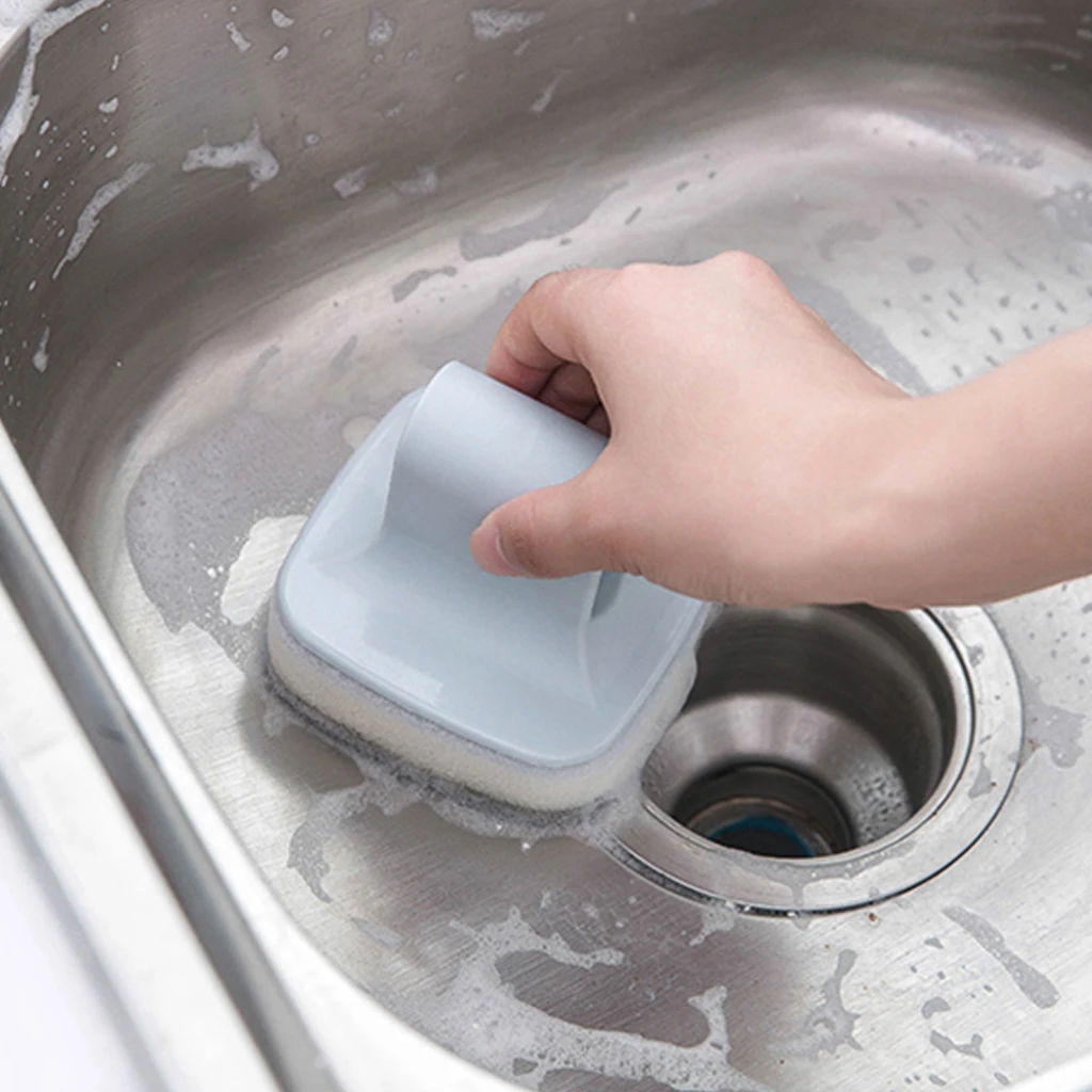 

Sponge Tiles Brush Bath Brush Strong Decontamination Brush For Cleaning Pot Dish Washing Brush With Handle Replace Sponge Brush