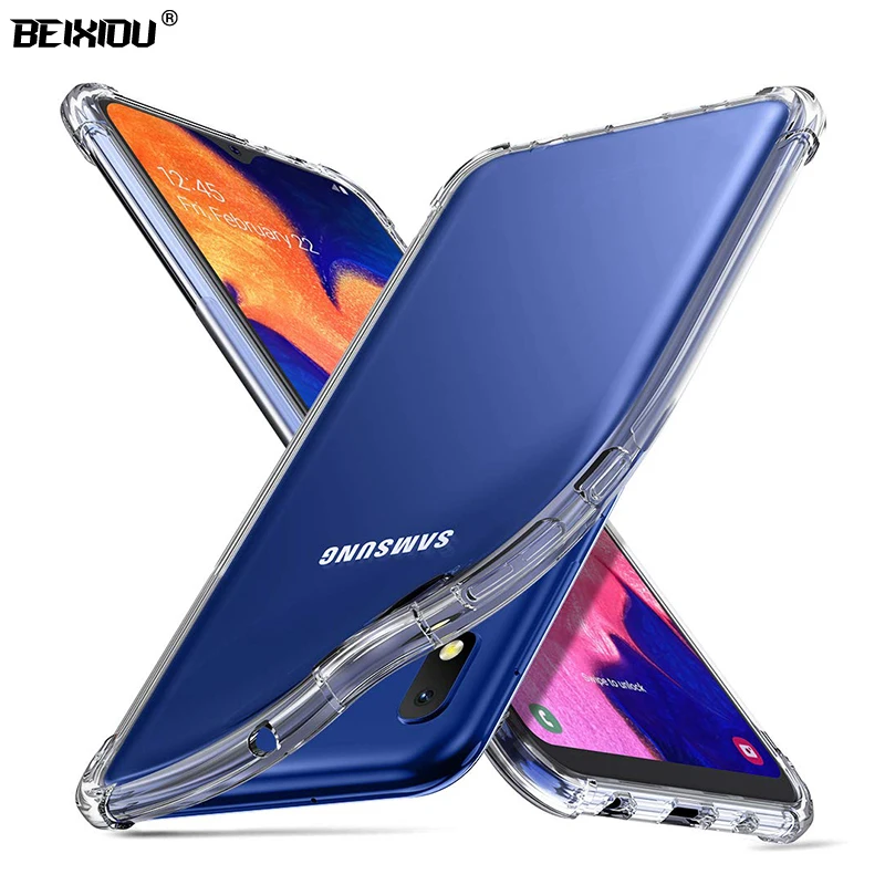 Роскошный противоударный силиконовый чехол для телефона samsung Galaxy A10e прозрачная