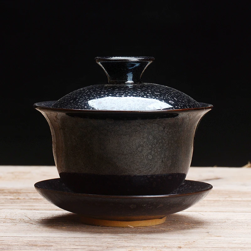 Китайская миска с крышкой, глазурованная чайная чашка, домашняя керамическая кунг-фу, чайная утварь, чайная чашка - Цвет: 20