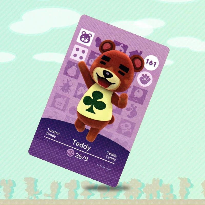 161 Teddy Animal Crossing Card Amiibo Card Work for NS Switch Game New Horizons.jpg Q90.jpg