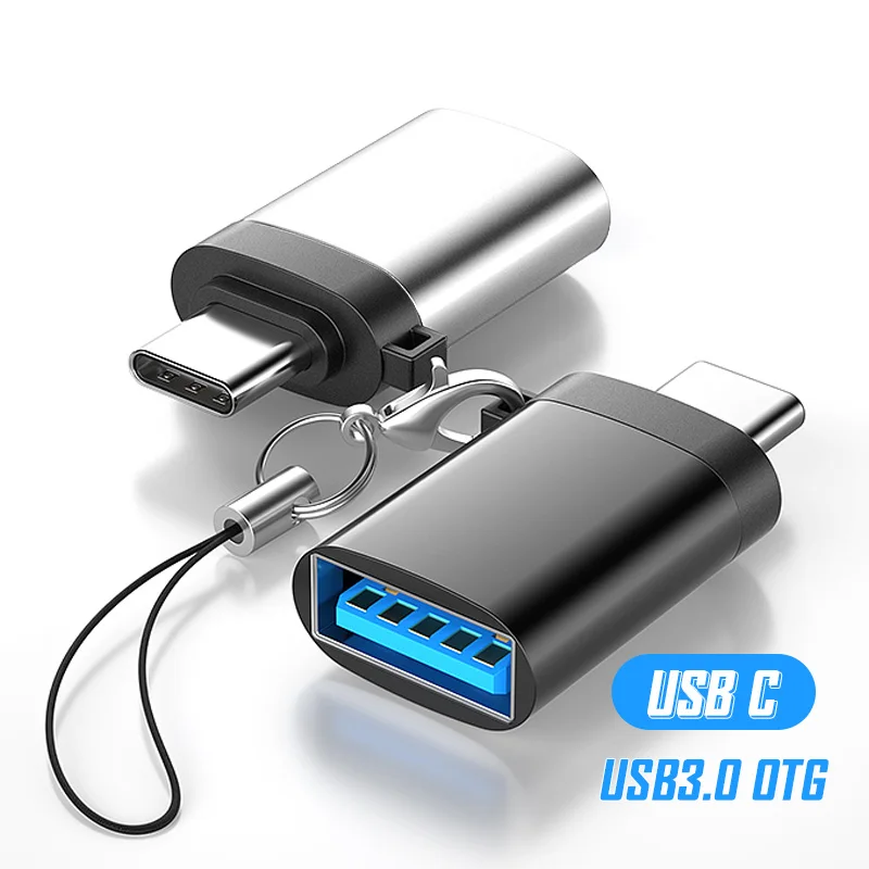 Usb tipo c para usb 3.0 otg adaptador usb um tipo c conversor para huawei xiaomi mi 10 pro 9t usb3.0 adaptador tipe c otg adaptateur