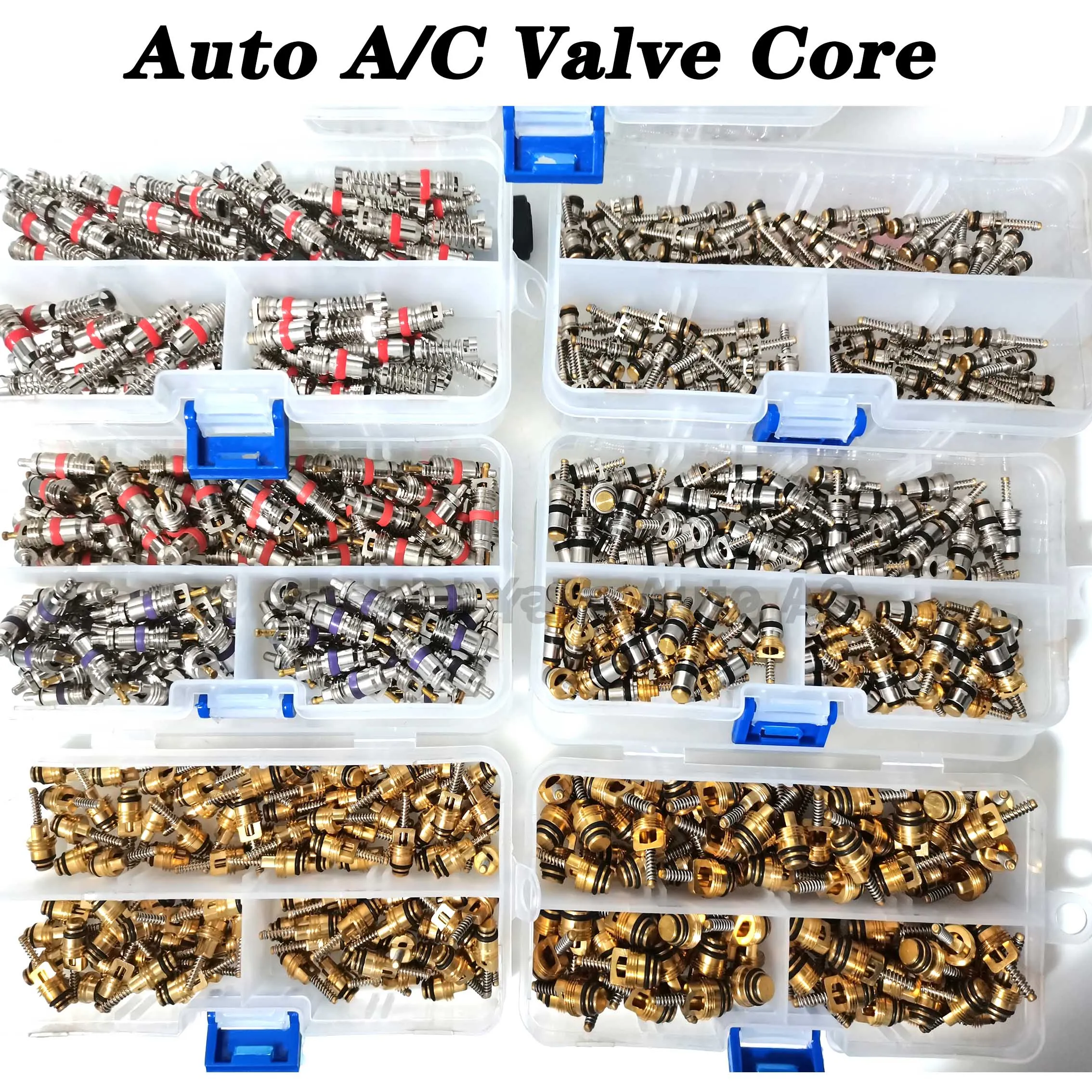 100pcs Valve Core For Auto A/C High / Low Pressure Valve Core Refrigerant valve seat gas needle R134a BMW Volvo Benz