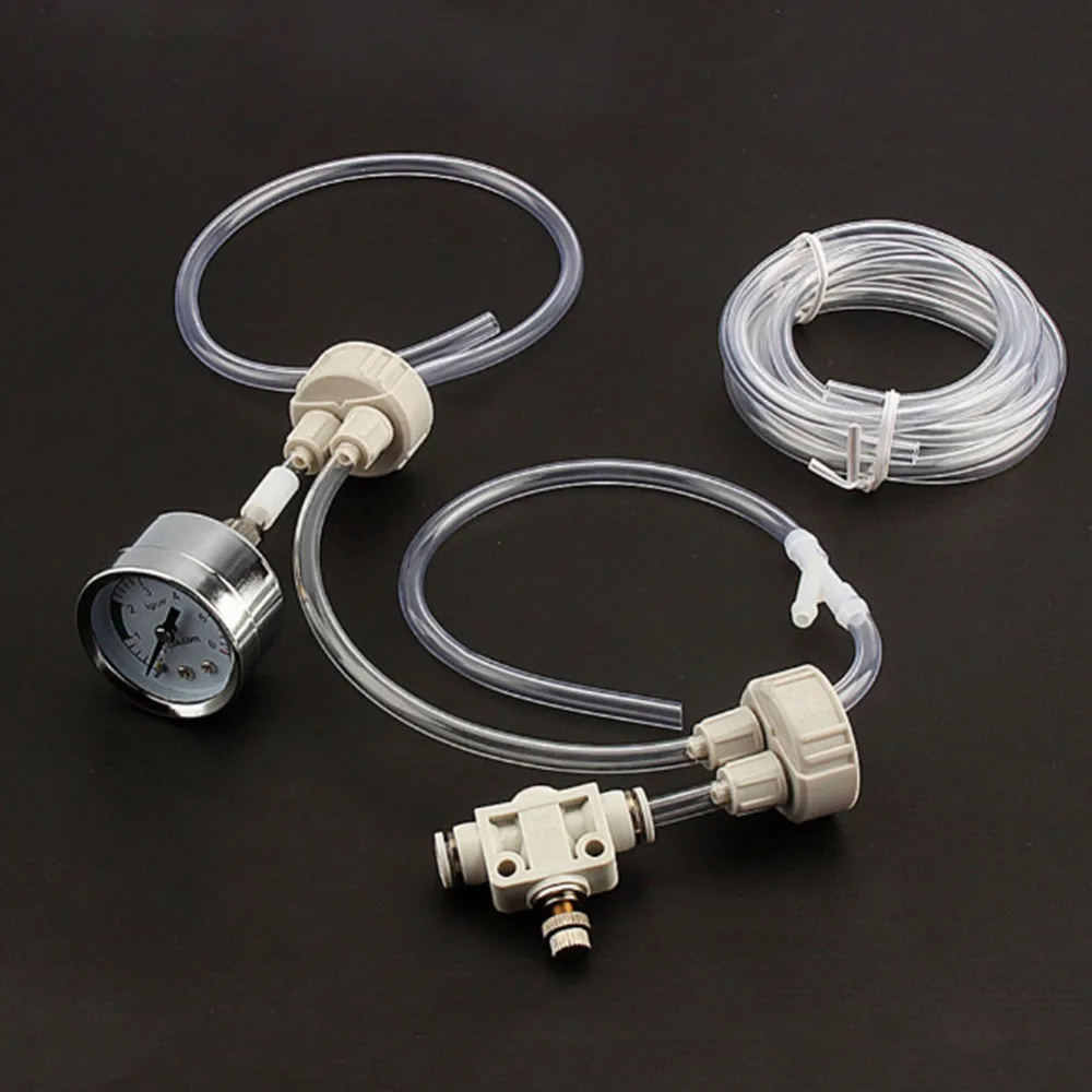 White DIY CO2 клапан диффузор подводка для аквариума аквариум водная трава Домашний Комплект Генератора углекислого газа с давлением воздуха потока устройства - Цвет: White