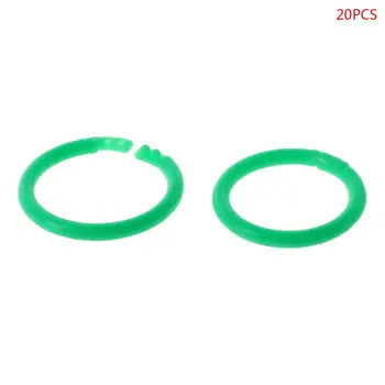 

20x Creative Plastic Circle Multi-Functional Loose Leaf Ring Binder Hoop For DIY Photo Scrapbook Album Book Office R9JA