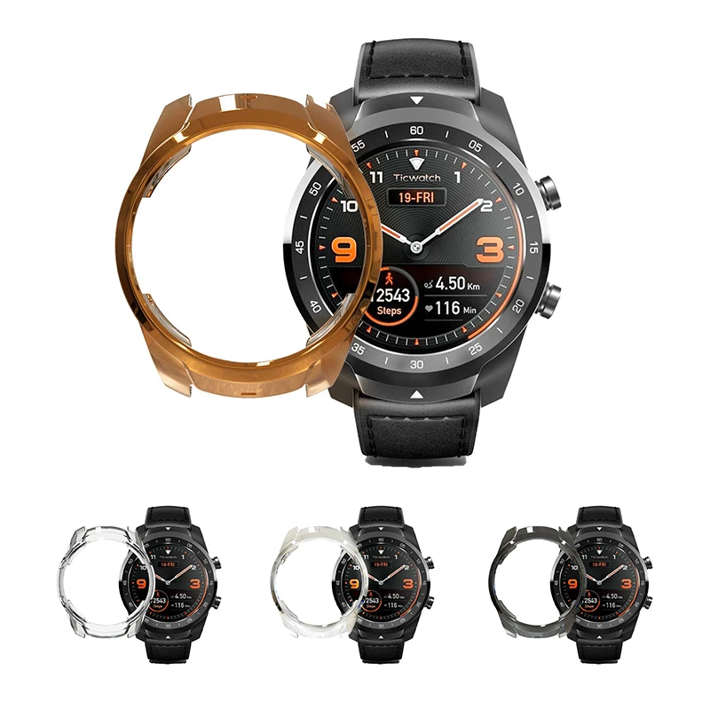 

Soft TPU Case For Ticwatch Pro Watch Case Cover Screen Protector Smart Watch Accessories For Tic Watch Pro Sport Watches Case