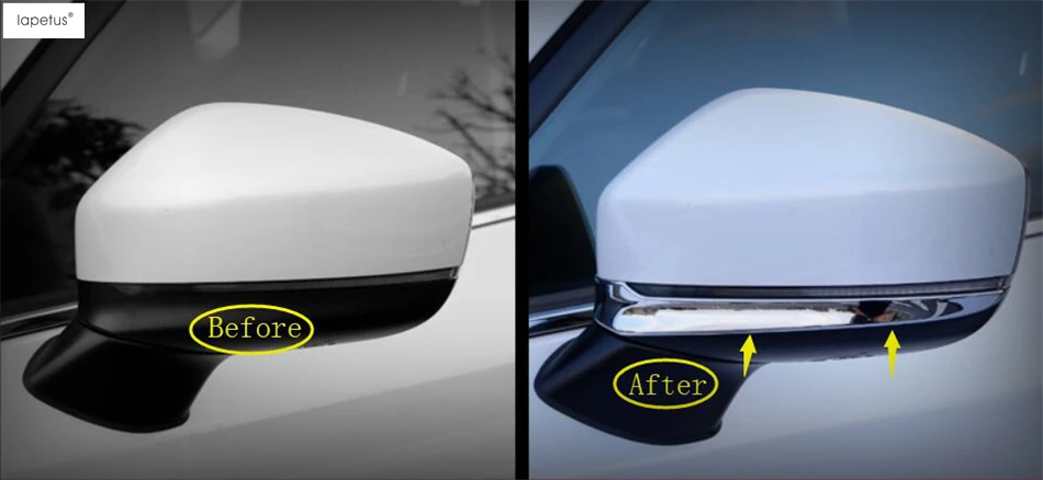 Аксессуары Lapetus подходят для Mazda CX-9 CX9 ABS внешнее зеркало заднего вида полоса формовочная крышка комплект отделка/Хромированный комплект