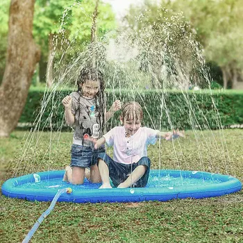 

Water Splash Sprinkler Pad Play Game Mat for Children Kids Summer Outdoor Party MJJ88