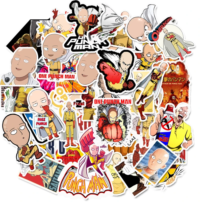 49 шт./лот наклейки японского аниме ONE PUNCH MAN для автомобиля ноутбука телефона