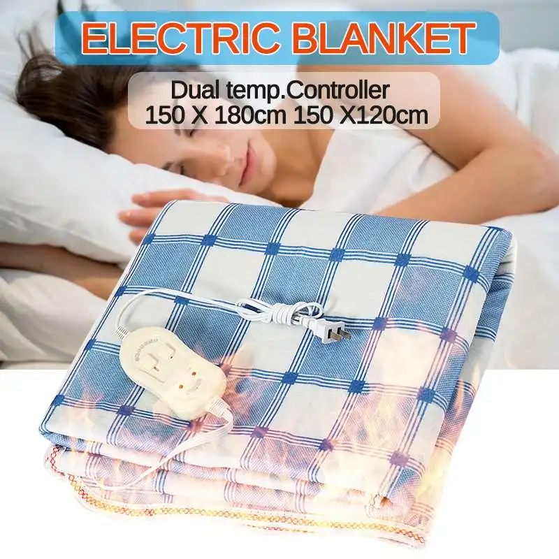 150x180cm Electric Blanket Temperature adjustable Heating Carpets Heated  Mat Winter Double Body Warmer Bed Mattress 220V 1pcs