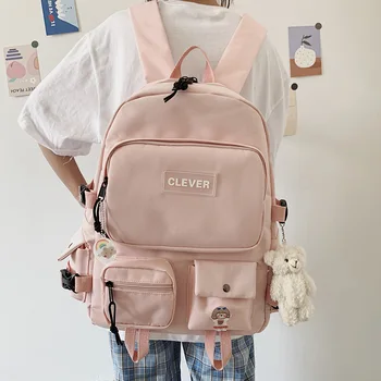 

Ladies Backpack Backpack Girl Designer Student Black Preppy Style Fashionable School Bags for Teenage Girls Back Pack Rucksack