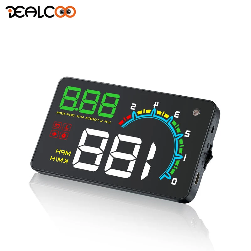 

Dealcoo 4 inch OBD2 HUD Car HUD GPS Head Up Display Projector on The Windshield GPS Speedometer HUD Display Car Speed Projector