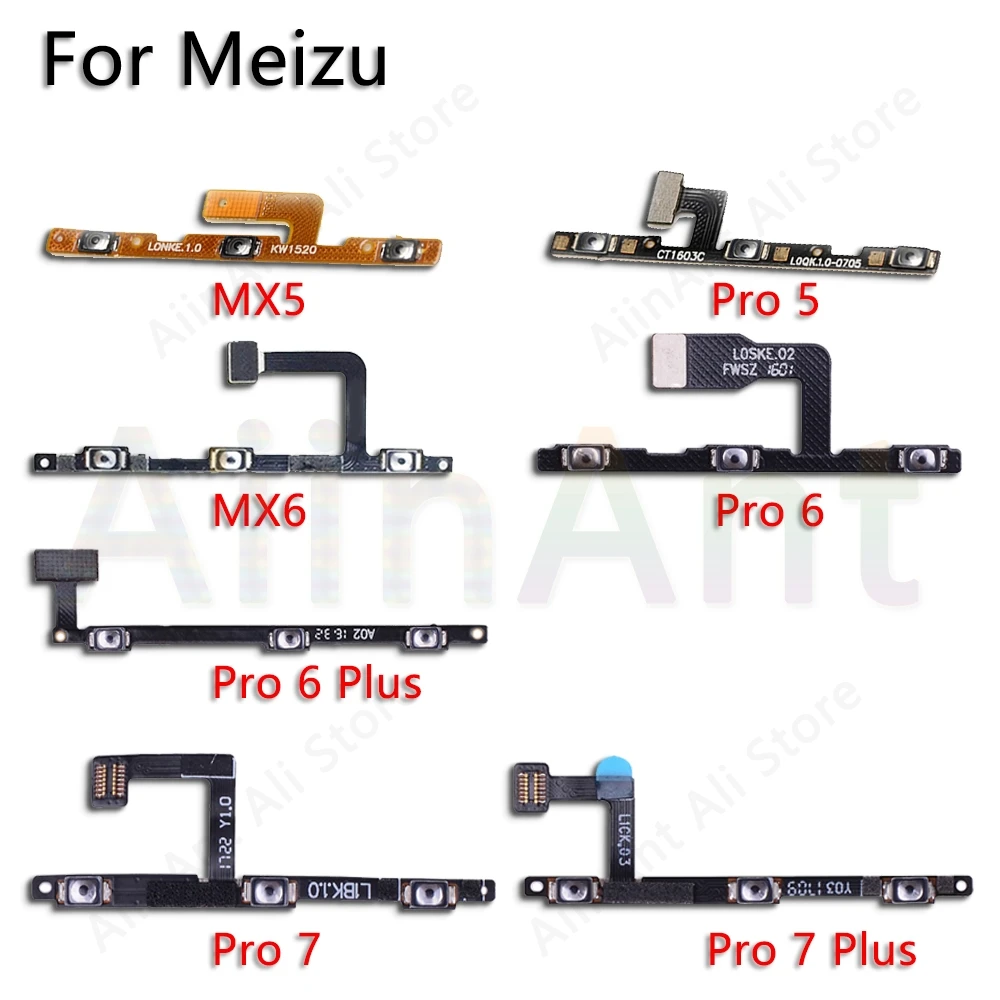 Мощность Flex для Meizu M1 M2 M3 M3s M5 M5s M6 Примечание Мини U10 U20 переключатель вкл/выкл кнопка громкости клавиша Гибкий Силовой Кабель