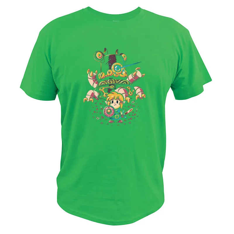 Футболка с надписью «The Wind Waker» для ролевых игр, Camiseta, высокое качество, хлопок, легенда о Зельде, футболка, европейский размер - Цвет: Зеленый