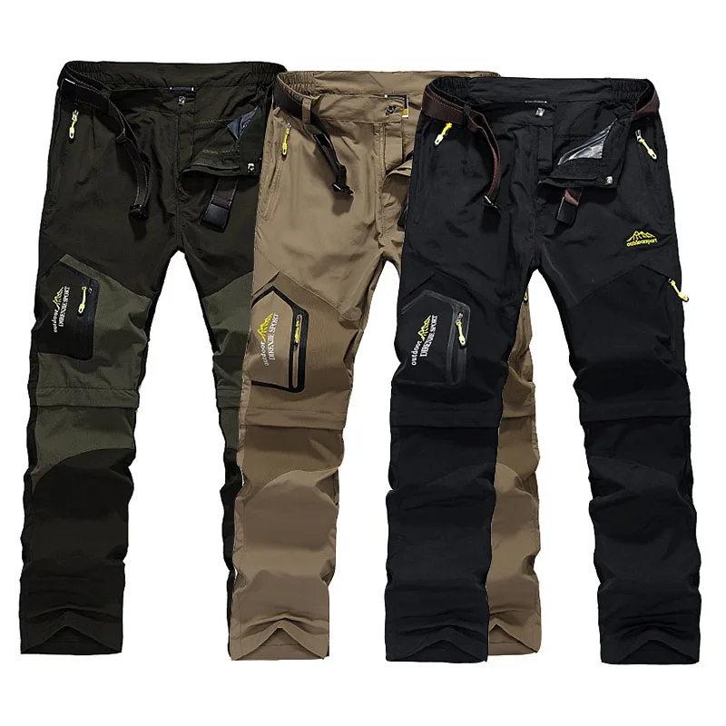

2020 Hiking Pants Outdoor Quick Dry Pants Men Summer Breathable Camping Trousers Removable Shorts Trekking Hunting Fishing Pants