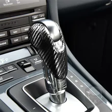 Levier de changement de vitesse en Fiber de carbone véritable, couvercle de levier de vitesse pour Porsche Macan Panamera Boxter 719 911, accessoires d'intérieur