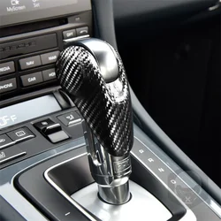 Levier de changement de vitesse en Fiber de carbone véritable, couvercle de levier de vitesse pour Porsche Macan Panamera Boxter 719 911, accessoires d'intérieur 