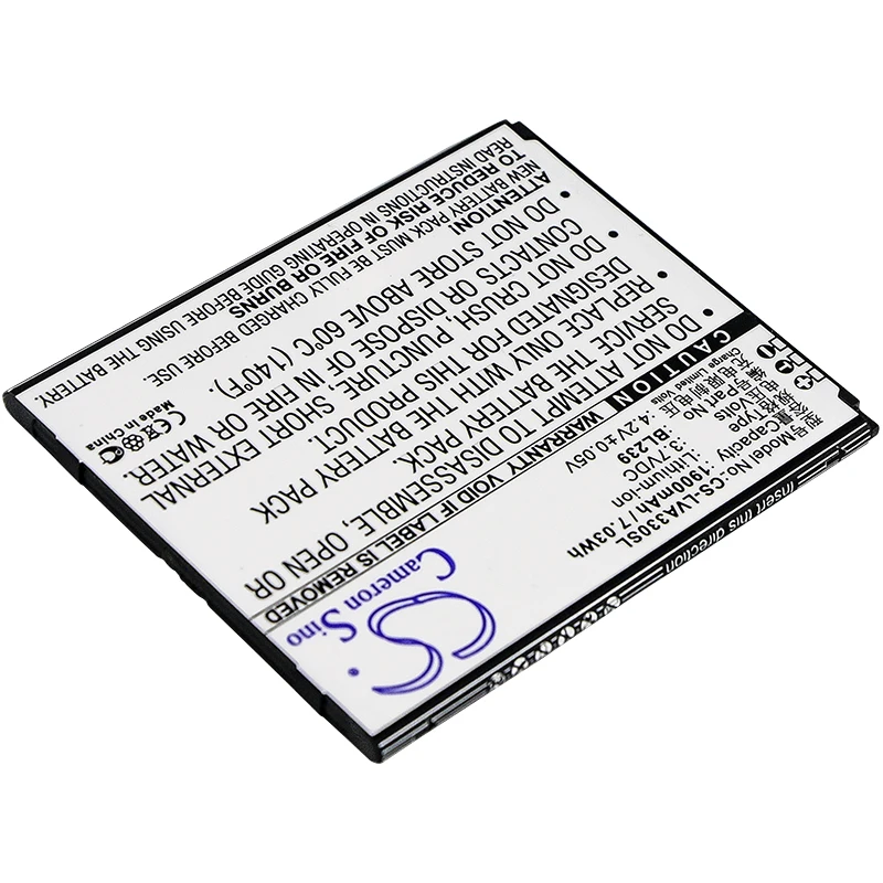 Cameron sino 1900mAh аккумулятор для lenovo A330E, A3500, A3500-HV, A399, BL239