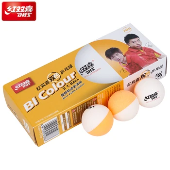 

DHS Double color Table Tennis Balls Seamed New material ABS D40+ ping pong Balls Plastic Ping Pong Balls