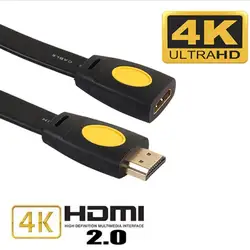 HDMI кабель-удлинитель для мужчин и женщин HDMI 4K 2,0 v Ultra HD HDMI расширенный кабель-адаптер плоский кабель для HD tv PC ноутбука